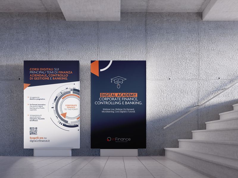 Roll-up e allestimenti per eventi di inFinance