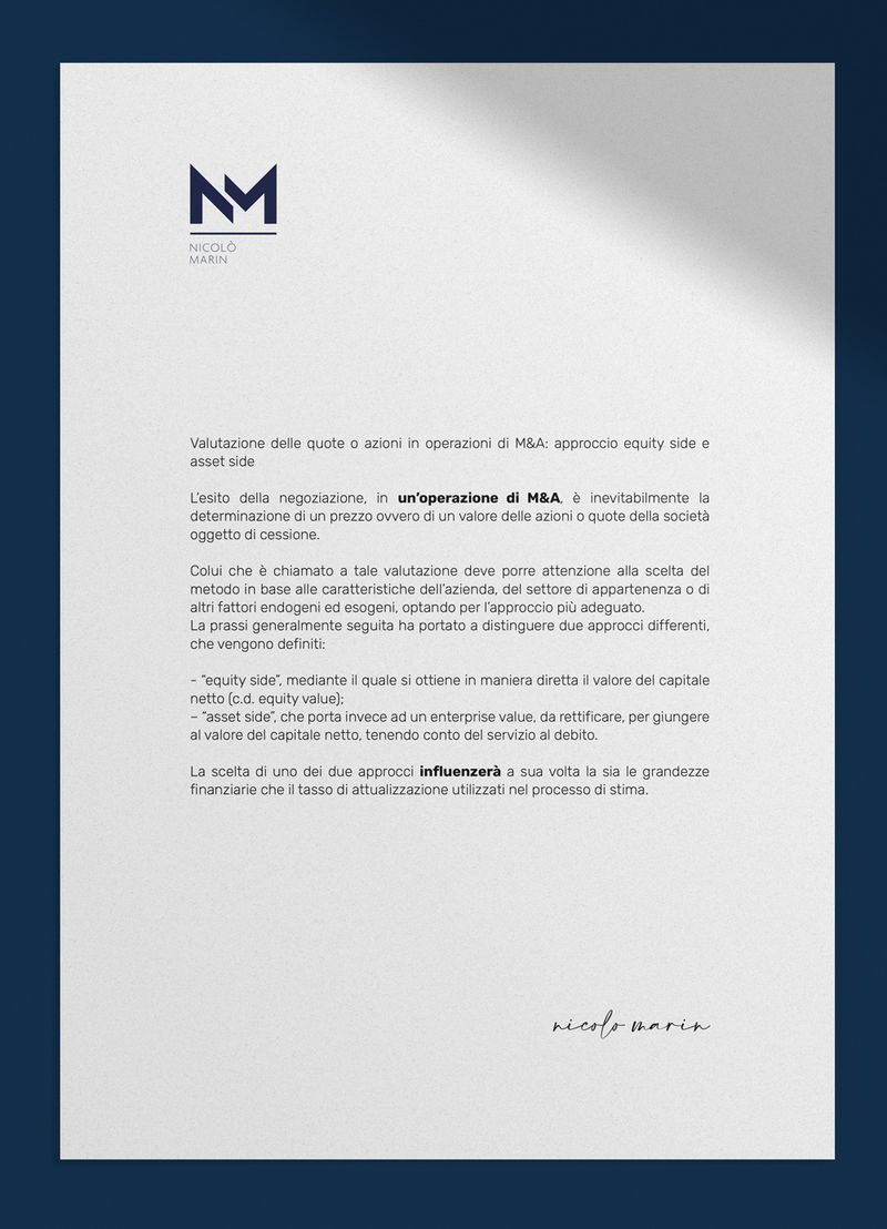 Carta intestata di Nicolò Marin